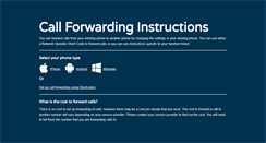Desktop Screenshot of callforwardinginstructions.com