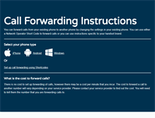 Tablet Screenshot of callforwardinginstructions.com
